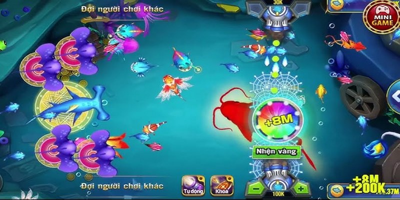 Người chơi cần phải cân nhắc về lượng đạn sao cho hợp với bầy cá